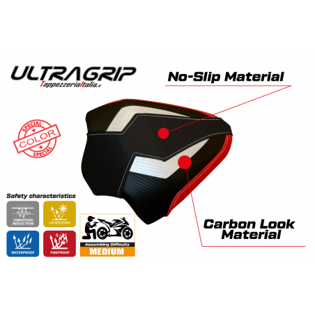 Housse de selle passager pour Ducati Panigale V4 (18-22) modèle Tenby special color ultragrip