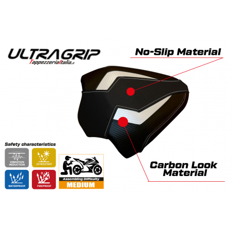 Passenger seat cover for Ducati Panigale V4 (18-22) Tenby 1 ultragrip model
