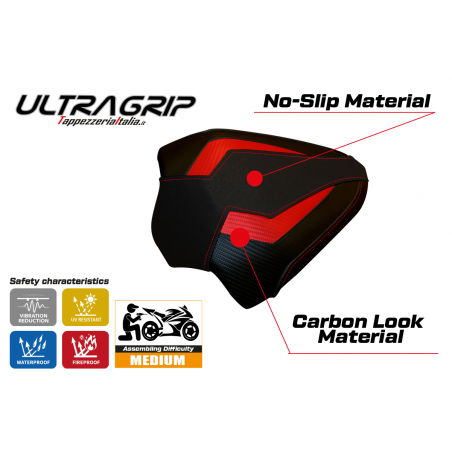 Rivestimento sella passeggero per Ducati Panigale V4 (18-22) modello Tenby 1 ultragrip