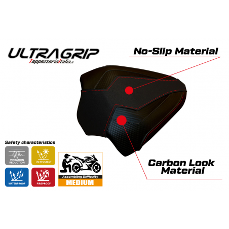 Beifahrersitzbezug für Ducati Panigale V4 (18-22) Modell Tenby 1 ultragrip