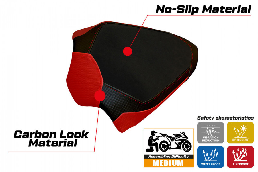 Passenger seat cover for Ducati Panigale V4 (18-22) Cancun 2 model
