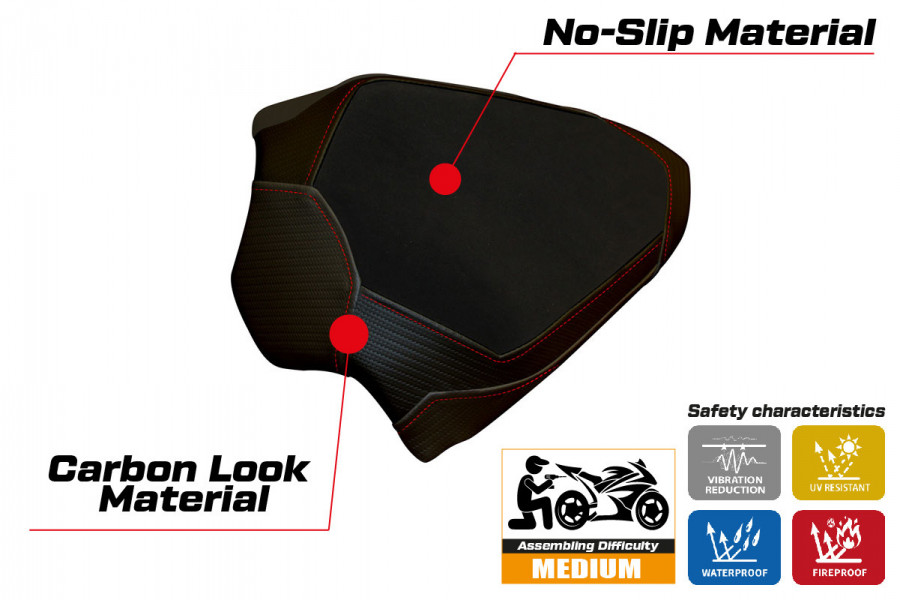 Passenger seat cover for Ducati Panigale V4 (18-22) Cancun 2 model
