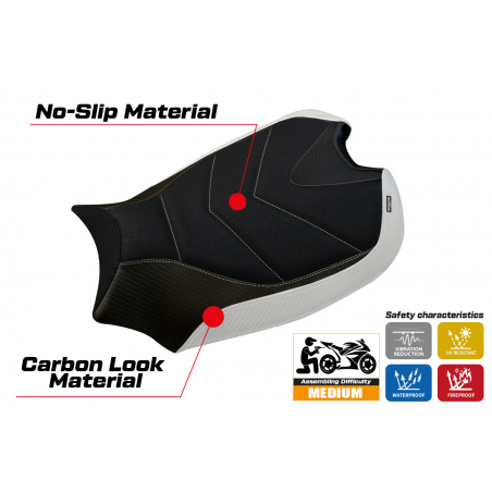 Rivestimento sella compatibile Ducati Panigale V4 (18-22) modello Wanaka 1 ultragrip