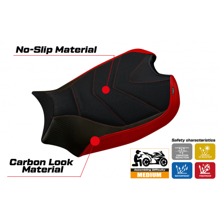 Rivestimento sella compatibile Ducati Panigale V4 (18-22) modello Wanaka 1 ultragrip
