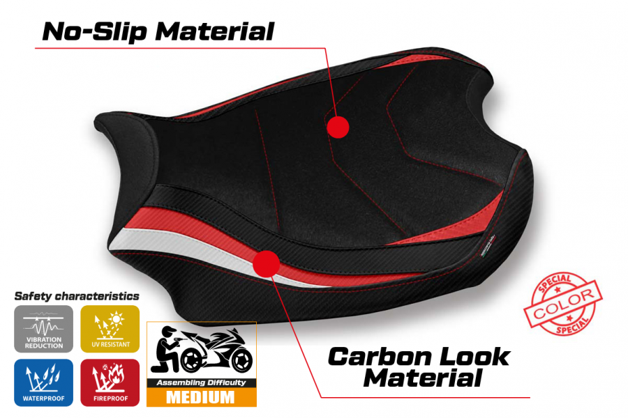 Seat cover compatible Ducati Panigale V4 (18-22) Smila ultragrip model