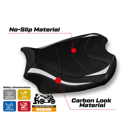 Housse de selle compatible Ducati Panigale V4 (18-22) modèle Smila ultragrip