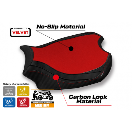 Housse de selle compatible Ducati Panigale V4 (18-22) modèle Kerman