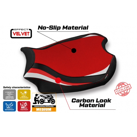 Housse de selle compatible Ducati Panigale V4 (18-22) modèle Kerman