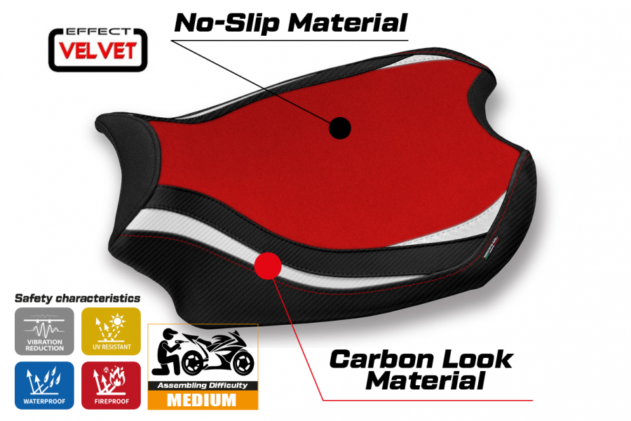Rivestimento sella compatibile Ducati Panigale V4 (18-22) modello Kerman