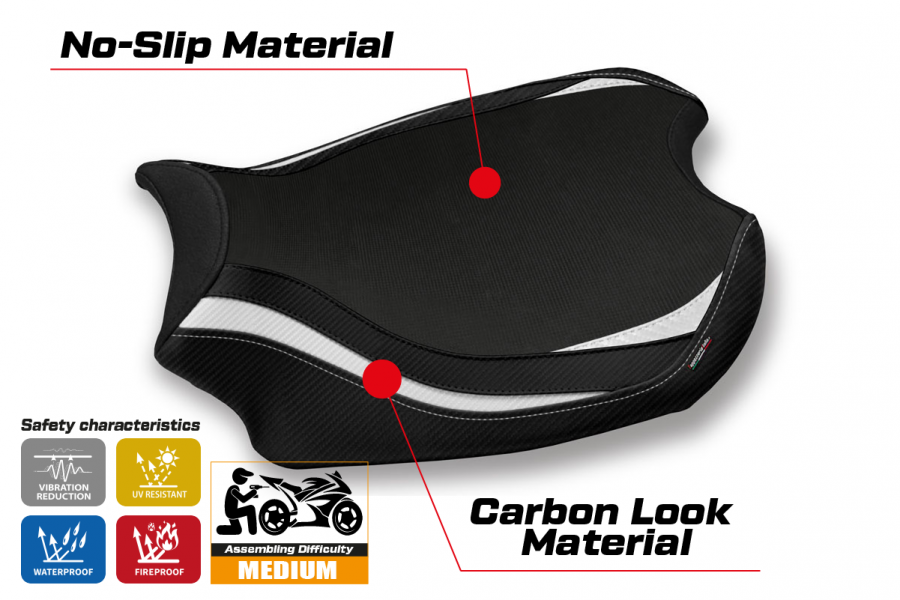 Funda de asiento compatible con Ducati Panigale V4 (18-22) modelo Mahileu