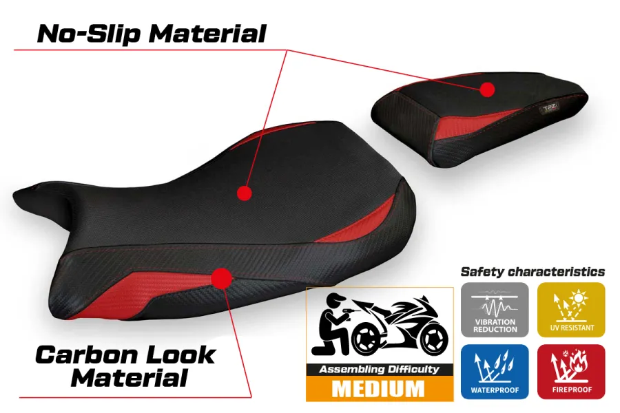 Housse de selle compatible BMW S 1000 R (21-23) modèle Laiar