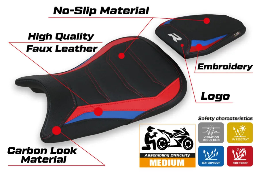 Sitzbezug kompatibel BMW S 1000 R (21-23) Modell Petra hp ultragrip