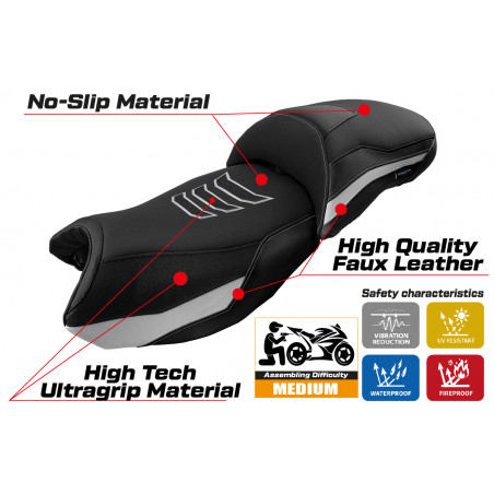 Housse de selle compatible BMW R 1250 GS (19-22) modèle Ebern