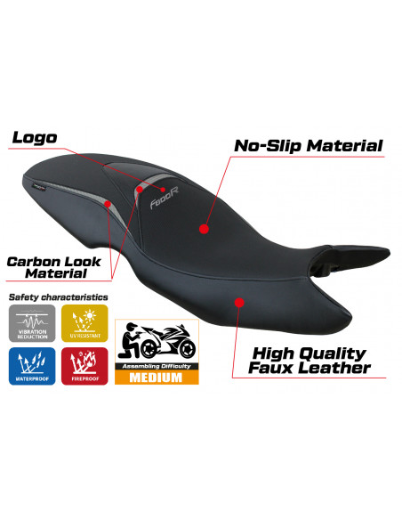 Seat cover compatible BMW F 800 R (09-20) Maili model