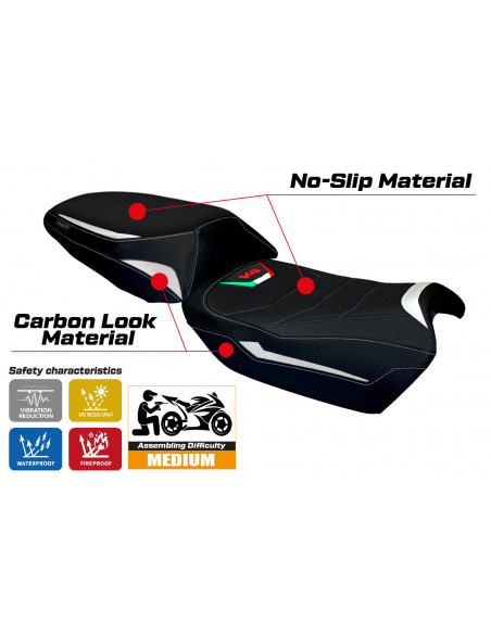 Housse de selle compatible Ducati Multistrada V4 (21-22) modèle Hama ultragrip