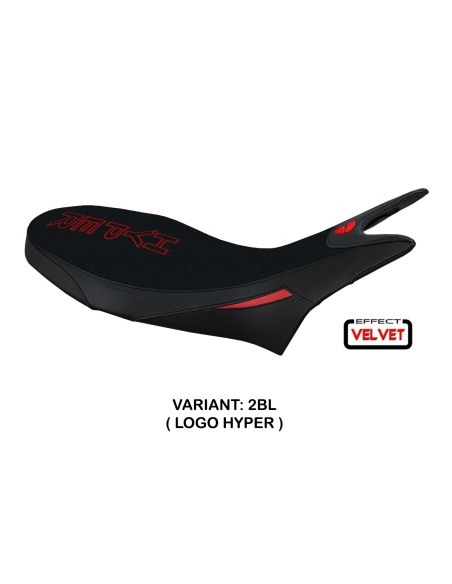 Housse de selle compatible Ducati Hypermotard 950 (19-22) modèle Hyperconcept Velvet