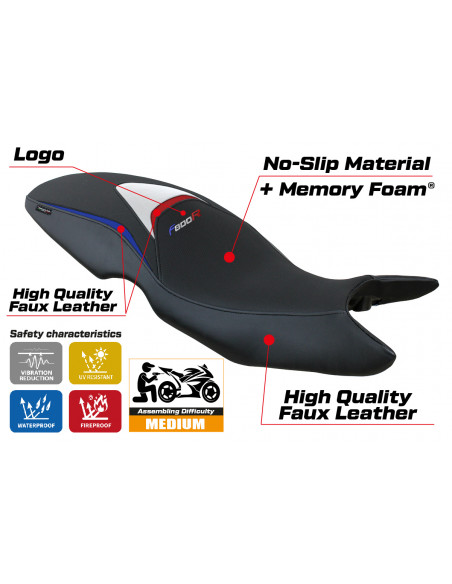 Seat cover compatible BMW F 800 R (09-20) Maili comfort system model