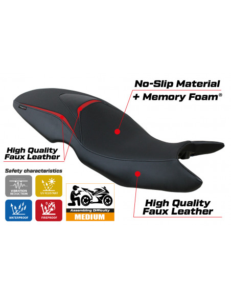 Housse de selle compatible BMW F 800 R (09-20) modèle Maili comfort system