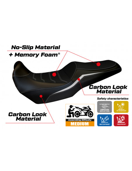 Rivestimento sella compatibile Kawasaki Versys 1000 (19-22) modello Elvas comfort system