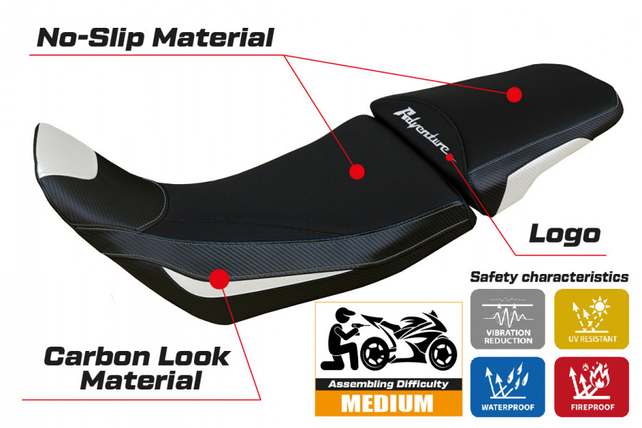 Funda de asiento compatible Honda Africa Twin 1100 Adventure Sport (20-22) modelo Amber