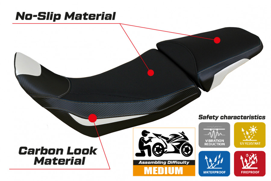 Funda de asiento compatible Honda Africa Twin 1100 Adventure Sport (20-22) modelo Amber