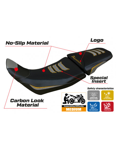 Housse de selle compatible Honda Africa Twin 1100 Adventure Sport (20-22) modèle Amber special color