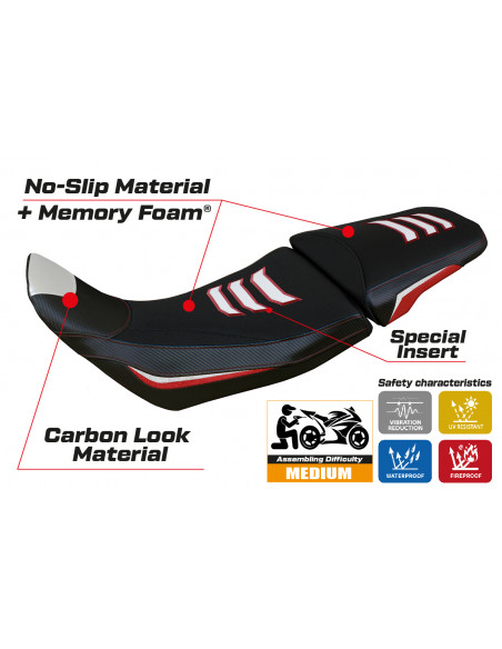 Funda de asiento compatible Honda Africa Twin 1100 Adventure Sport (20-22) modelo amber special color comfort system