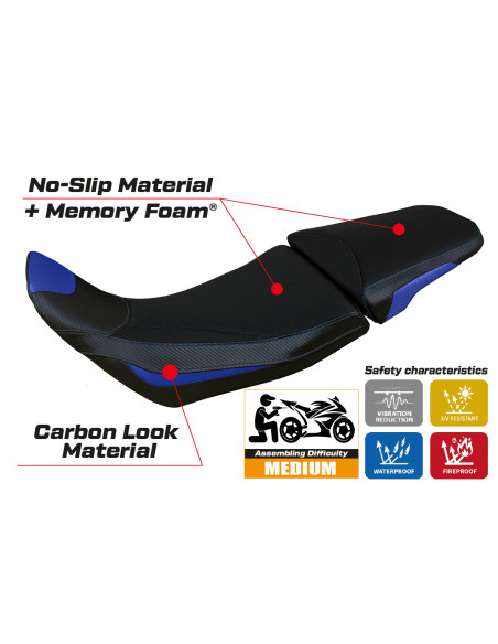 Housse de selle compatible Honda Africa Twin 1100 (20-22) modèle Deline comfort system