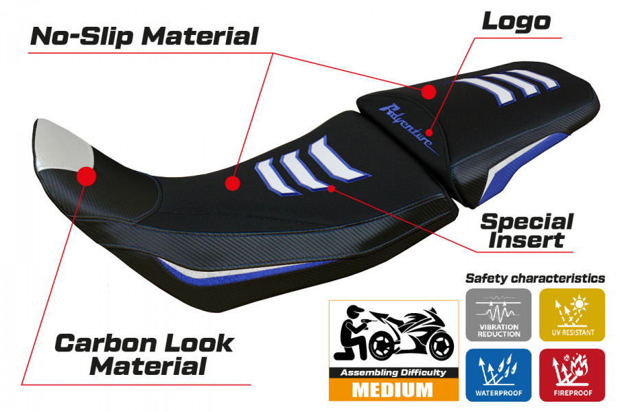 Seat cover compatible Honda Africa Twin 1100 (20-22) Deline special color model