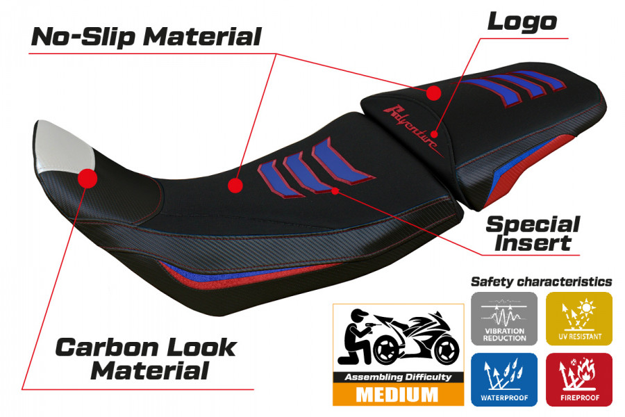 Sitzbezug kompatibel Honda Africa Twin 1100 (20-22) Modell Deline Sonderfarbe