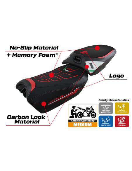 Seat cover compatible Ducati Multistrada V4 (2022) Meknes comfort system model