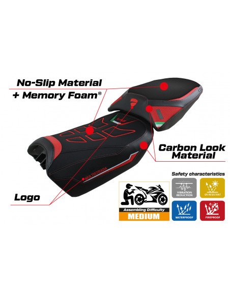 Rivestimento sella compatibile Ducati Multistrada V4 (2022) modello Safi comfort system
