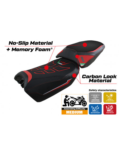 Housse de selle compatible Ducati Multistrada V4 (2022) modèle Safi comfort system