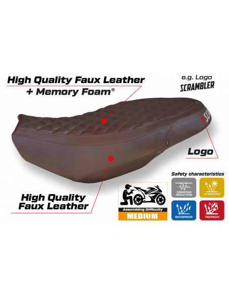 Sitzbezug kompatibel Ducati Scrambler 400/800/1100 (15-22) Modell Vintage comfort system