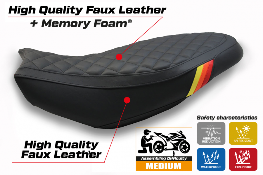 Sitzbezug kompatibel Ducati Scrambler 400/800/1100 (15-22) Modell Vintage comfort system