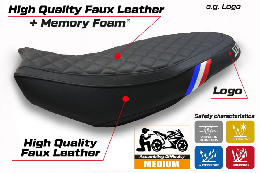 Sitzbezug kompatibel Ducati Scrambler 400/800/1100 (15-22) Modell Vintage comfort system