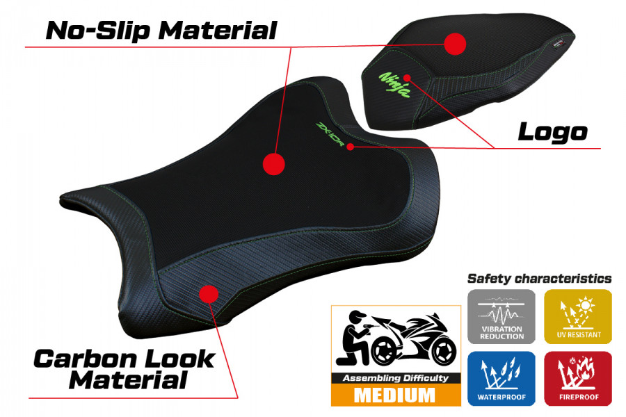 Seat cover compatible Kawasaki Ninja ZX 10 R (21-22) Dexter model