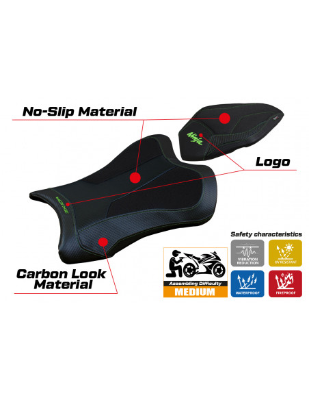 Seat cover compatible Kawasaki Ninja ZX 10 R (21-22) Dexter Ultragrip model