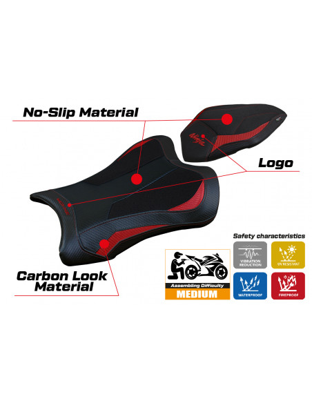 Seat cover compatible Kawasaki Ninja ZX 10 R (21-22) Dexter Ultragrip model