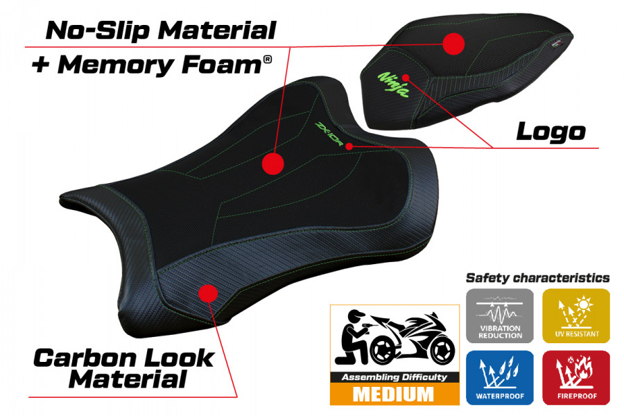 Seat cover compatible Kawasaki Ninja ZX 10 R (21-22) Dexter Comfort System model