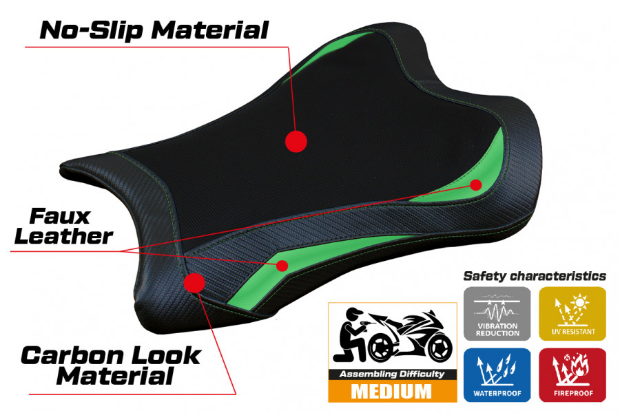 Rivestimento sella compatibile Kawasaki Ninja ZX 10 RR (21-22) modello Garen