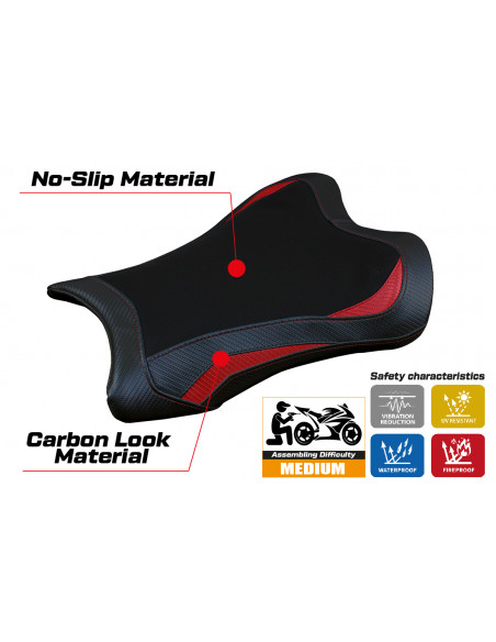 Housse de selle compatible Kawasaki Ninja ZX 10 RR (21-22) modèle Garen