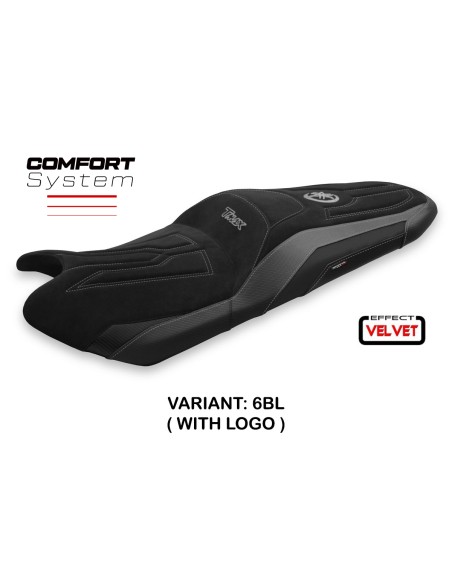 Funda de asiento compatible con Yamaha T-Max (17-20) modelo Scrutari 2 velvet comfort system