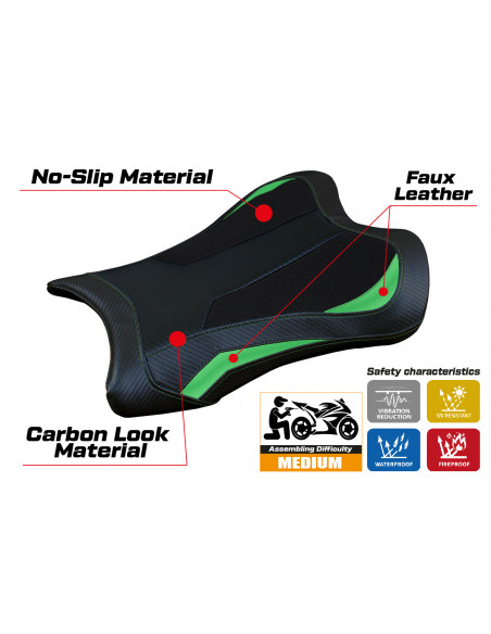 Rivestimento sella compatibile Kawasaki Ninja ZX 10 RR (21-22) modello Garen Ultragrip