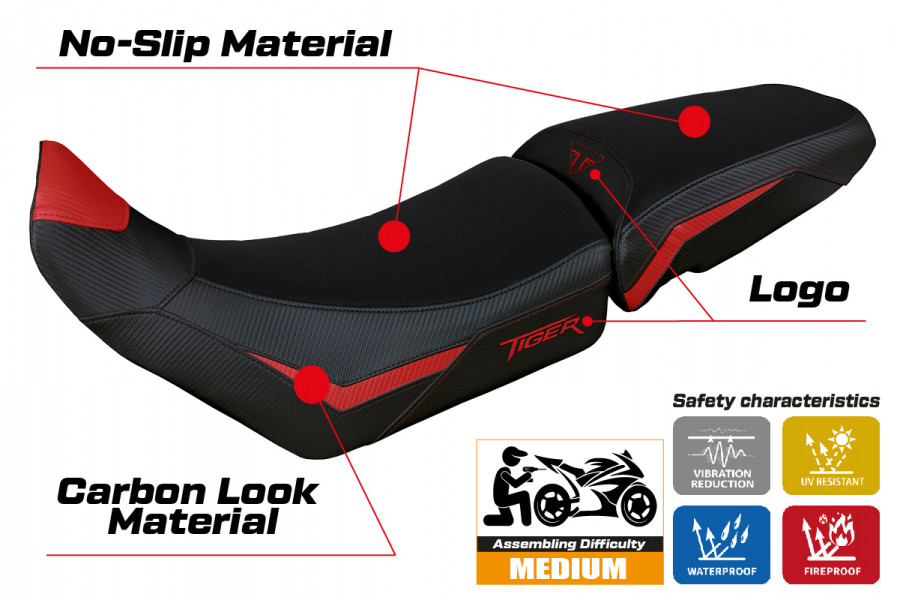 Seat cover compatible Triumph Tiger 900 (20-22) Dover model