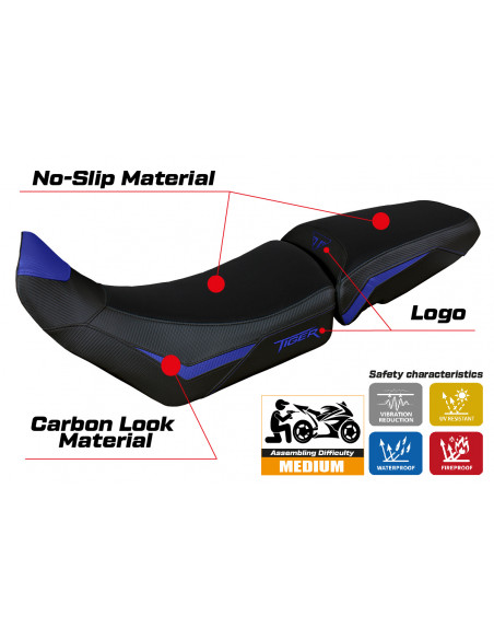 Housse de selle compatible Triumph Tiger 900 (20-22) modèle Dover