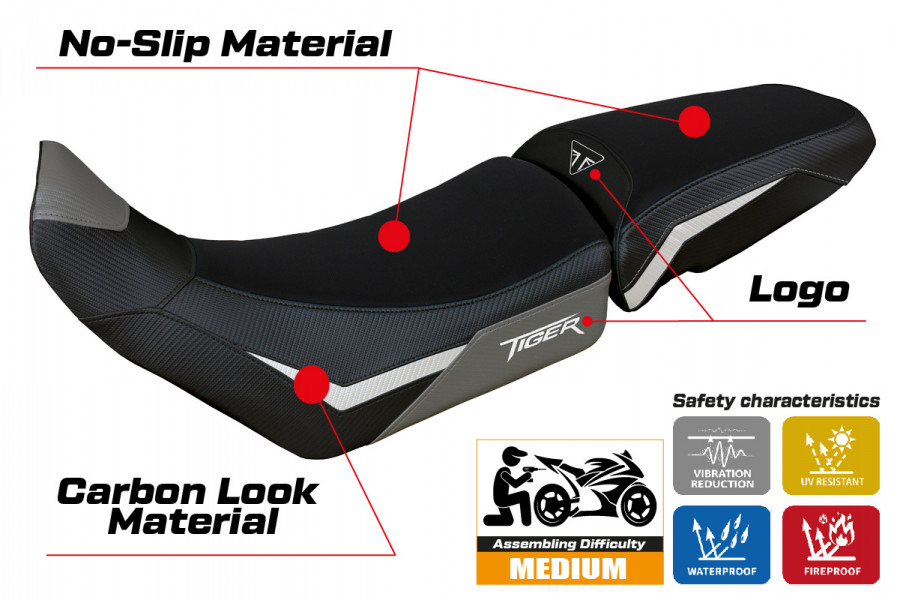 Sitzbezug kompatibel Triumph Tiger 900 (20-22) Modell Dover