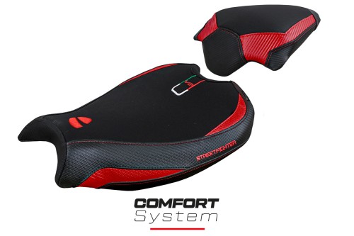 Funda de asiento compatible Ducati Streetfighter V2 (2022) modelo Mina comfort system