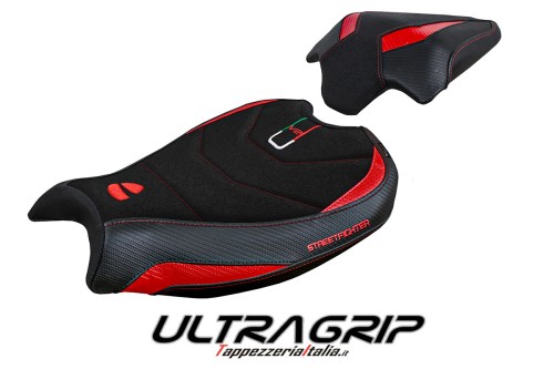 Funda de asiento compatible con Ducati Streetfighter V2 (2022) modelo Mina ultragrip