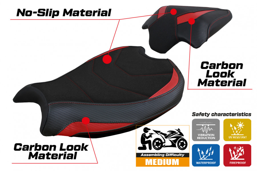 Seat cover compatible Ducati Streetfighter V2 (2022) Mina ultragrip model